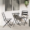 3 osainen Puutarhan Bistro Set Antrasiitti Teräksestä
