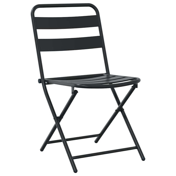 3 osainen Puutarhan Bistro Set Antrasiitti Teräksestä