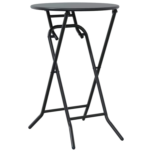 3 osainen Puutarhan Bistro Set Antrasiitti Teräksestä