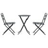 3 osainen Puutarhan Bistro Set Antrasiitti Teräksestä