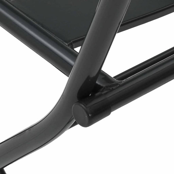 Antrasiitti Teräksinen Puutarhan Bistro Set 3 osaa