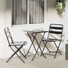 Antrasiitti Teräksinen Puutarhan Bistro Set 3 osaa