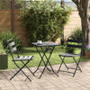 Antrasiitti Teräksinen Puutarhan Bistro Set 3 osaa