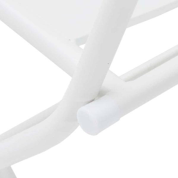 Valkoinen Teräksinen Bistro Set 3 osaa Puutarhaan