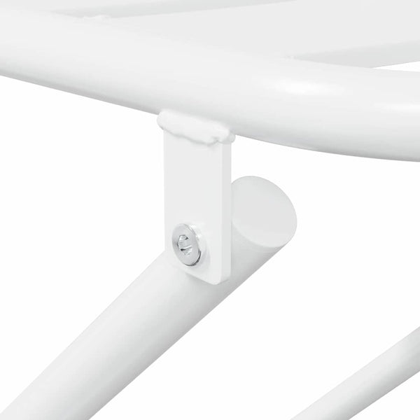 Valkoinen Teräksinen Bistro Set 3 osaa Puutarhaan