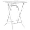 Valkoinen Teräksinen Bistro Set 3 osaa Puutarhaan