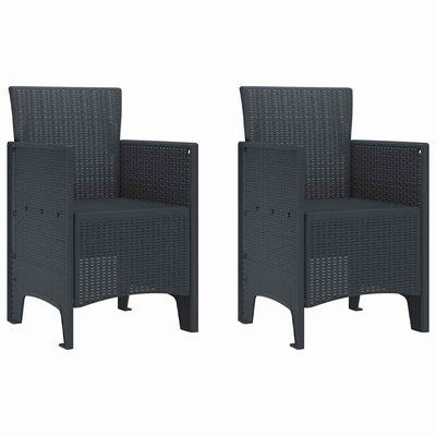 Antrasiitti puutarhan tuoli Dorobanti 53x49x85cm (2 pcs pp)