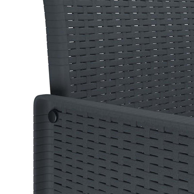 Antrasiitti puutarhan tuoli Stoian 53x49x85cm (2 pcs pp)