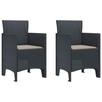 Antrasiitti puutarhan tuoli Stoian 53x49x85cm (2 pcs pp)