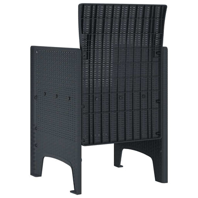 Antrasiitti puutarhan tuoli Stoian 53x49x85cm (2 pcs pp)