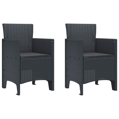 Antrasiitti puutarhan tuoli Harris 53x49x85cm (2 pcs)