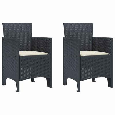 Antrasiitti puutarhan tuoli Nastunea 53x49x85cm (2 pcs)