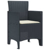 Antrasiitti puutarhan tuoli Nastunea 53x49x85cm (2 pcs)