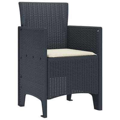 Antrasiitti puutarhan tuoli Nastunea 53x49x85cm (2 pcs)