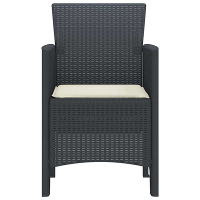 Antrasiitti puutarhan tuoli Nastunea 53x49x85cm (2 pcs)