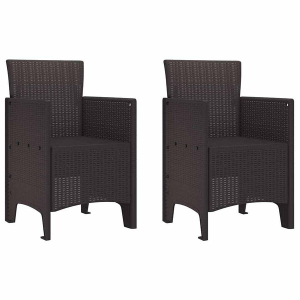 Ruskea puutarhan tuoli Seihan 53x49x85cm (2 pcs pp)