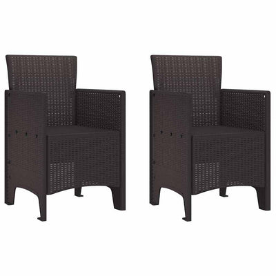 Ruskea puutarhan tuoli Seihan 53x49x85cm (2 pcs pp)