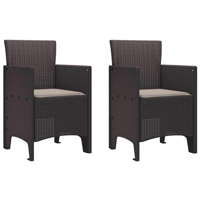 Ruskea puutarhan tuoli Botgros 53x49x85cm (2 pcs pp)