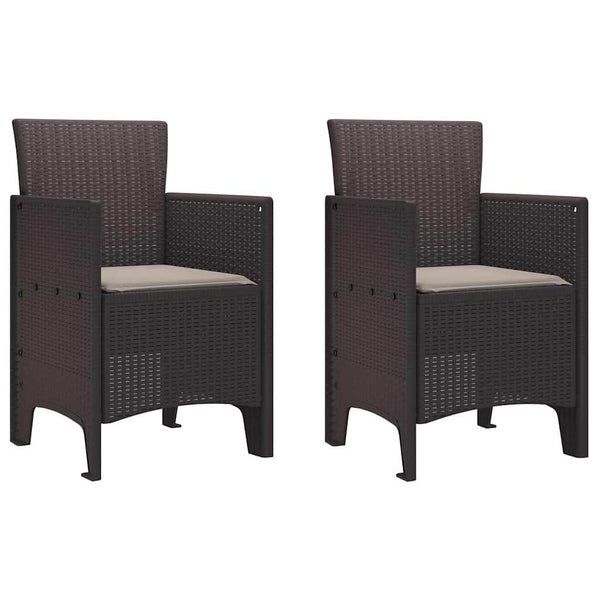 Ruskea puutarhan tuoli Botgros 53x49x85cm (2 pcs pp)