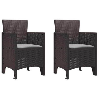 Ruskea puutarhan tuoli Balay 53x49x85cm (2 pcs pp)