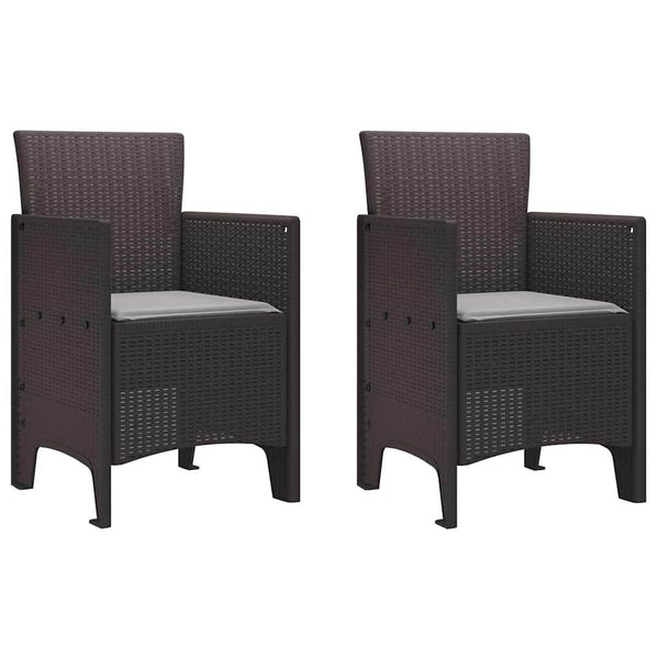 Ruskea puutarhan tuoli Balay 53x49x85cm (2 pcs pp)