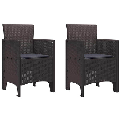Ruskea puutarhan tuoli Chloie 53x49x85cm (2 pcs pp)