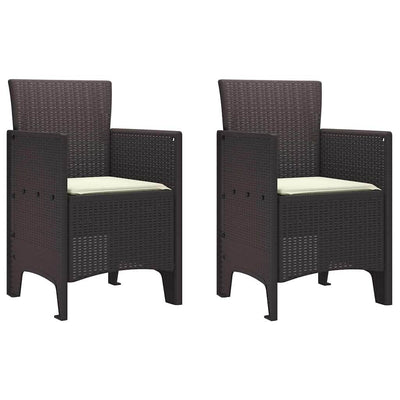Ruskea puutarhan tuoli Buzdug 53x49x85cm (2 pcs pp)