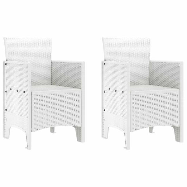 Valkoinen puutarhan tuoli Crstea 53x49x85cm (2 pcs pp)