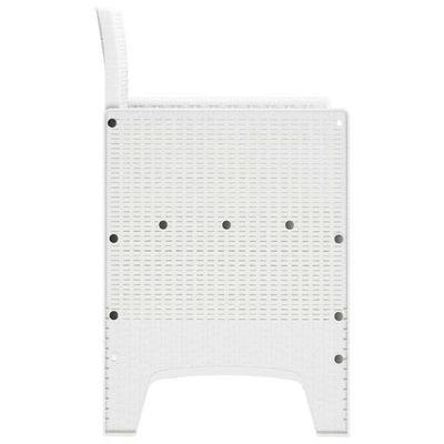Valkoinen puutarhan tuoli Crstea 53x49x85cm (2 pcs pp)