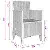 Valkoinen puutarhan tuoli Crstea 53x49x85cm (2 pcs pp)