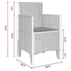 Valkoinen puutarhan tuoli Crstea 53x49x85cm (2 pcs pp)