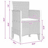 Valkoinen puutarhan tuoli Fleming 53x49x85cm (2 pcs pp)