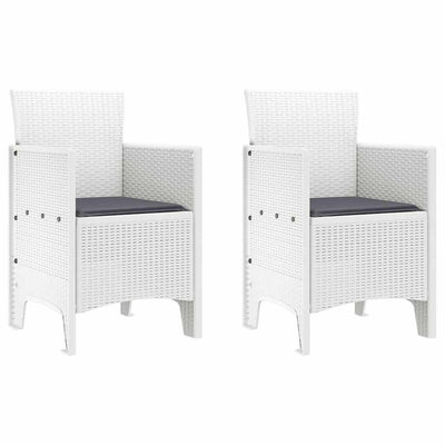 Valkoinen puutarhan tuoli Lidian 53x49x85cm (2 pcs pp)