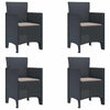 Antrasiitti puutarhan tuoli Dinorel 53x49x85cm (4 pcs pp)