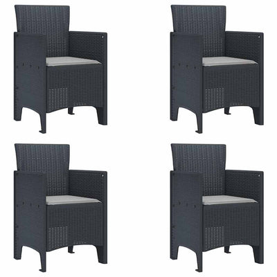 Antrasiitti puutarhan tuoli Laurelian 53x49x85cm (4 pcs pp)