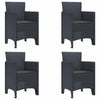 Antrasiitti puutarhan tuoli Sevata 53x49x85cm (4 pcs pp)
