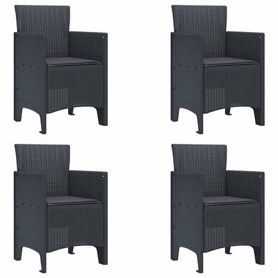 Antrasiitti puutarhan tuoli Sevata 53x49x85cm (4 pcs pp)
