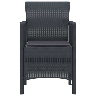 Antrasiitti puutarhan tuoli Sevata 53x49x85cm (4 pcs pp)