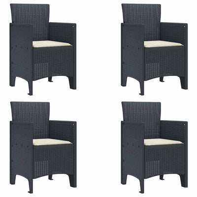 Antrasiitti puutarhan tuoli Ercin 53x49x85cm (4 pcs pp)
