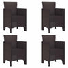 Ruskea puutarhan tuoli Licata 53x49x85cm (4 pcs pp)