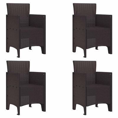 Ruskea puutarhan tuoli Licata 53x49x85cm (4 pcs pp)