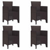 Ruskea puutarhan tuoli Licata 53x49x85cm (4 pcs pp)