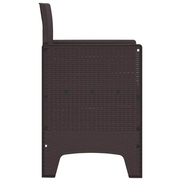 Ruskea puutarhan tuoli Licata 53x49x85cm (4 pcs pp)