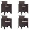 Ruskea puutarhan tuoli Balusescu 53x49x85cm (4 pcs pp)