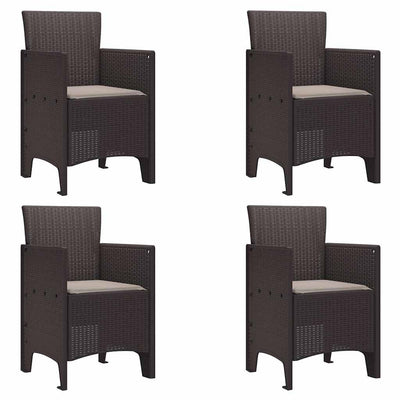 Ruskea puutarhan tuoli Balusescu 53x49x85cm (4 pcs pp)