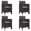 Ruskea puutarhan tuoli Lile 53x49x85cm (4 pcs pp)