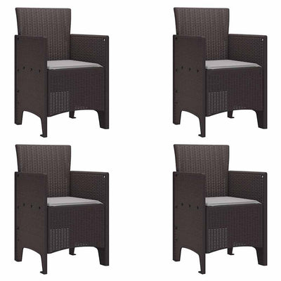 Ruskea puutarhan tuoli Lile 53x49x85cm (4 pcs pp)