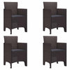 Ruskea puutarhan tuoli Lei 53x49x85cm (4 pcs pp)