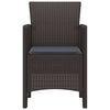 Ruskea puutarhan tuoli Lei 53x49x85cm (4 pcs pp)