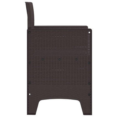 Ruskea puutarhan tuoli Lei 53x49x85cm (4 pcs pp)